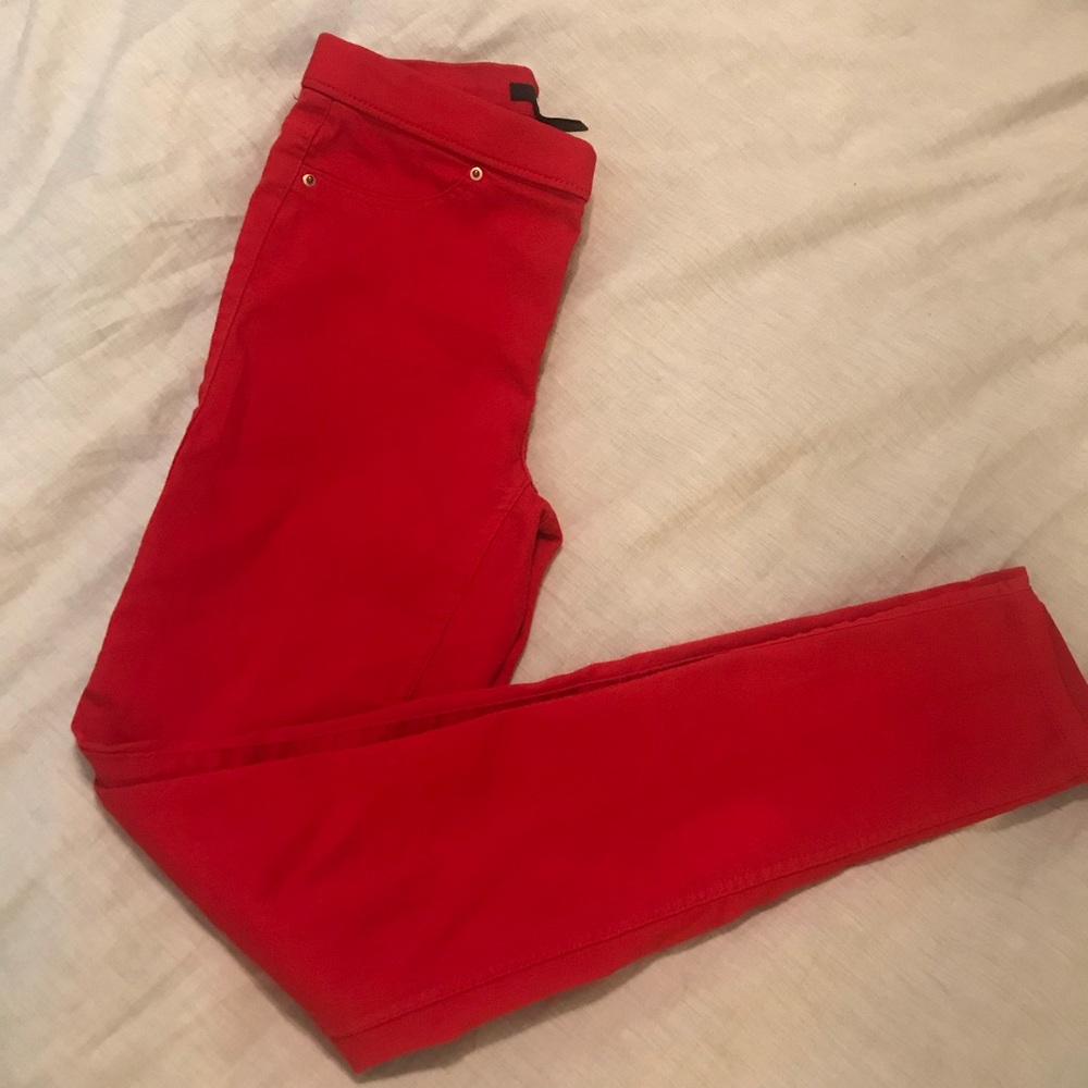 H&M red jeggings size 2